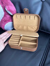 微光里便携首饰盒收纳盒高档精致小型耳饰戒指项链黄金手饰品收纳盒新款 16*11*5cm 美拉德棕 实拍图