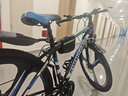 金武端自行车成人山地车公路赛车单车骑行变速超轻越野中学生初中青少年 旗舰版-三刀轮-黑蓝色 26寸21速 实拍图