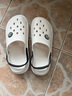 大嘴猴（paul frank）洞洞鞋男户外休闲沙滩透气软底外穿防雨凉拖鞋白色44-45 PF086 实拍图