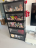 木马人手办展示柜子乐高亚克力展示架酒柜盲盒非玻璃陈列柜零食置物货架 黑色-五层80长（三面透明防尘） 实拍图