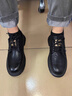 公牛世家【新年礼物】男鞋冬季百搭增高休闲皮鞋英伦风工装鞋低帮马丁靴男 实拍图