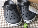 卡骆驰（CROCS）洞洞鞋贝雅卡骆班轻便耐磨一脚蹬休闲鞋|205089 白/深蓝-126 41 /42(260mm) 实拍图