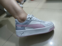 彪马（PUMA）【厚底鞋】增高小白鞋女子新款灰色板鞋CARINA389390 白-淡紫色-银色-23 37.5 实拍图