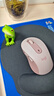 罗技（Logitech）优选系列M650无线蓝牙鼠标 办公蓝牙静音鼠标Mac苹果ipad鼠标人体工学双模鼠标大小手可选男女通用 M650中小手 粉M（M750入门款） 实拍图