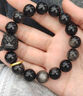 蔓笙黑曜石醒狮手链男士佛珠手串女款指尖绕指柔盘玩平安扣手链新中式 手串【精美礼盒】 实拍图