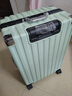 双星（doublestar）行李箱28寸大容量箱登机箱拉杆箱20寸男女铝框旅行箱密码皮箱子 豪华铝框款（薄荷绿）  26寸（返乡返校旅行，可坐人） 实拍图