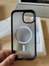 绿联 适用iPhone15手机壳 苹果15磁吸壳 MagSafe保护套 无线充电 防摔抗指纹防磨防震超薄 磨砂黑色 实拍图