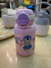 特美刻（TOMIC）纯钛杯儿童保温杯小学生水壶高颜值便携吸管水杯小孩幼儿园上学用 实拍图