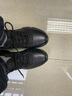 百丽厚底增高健步鞋男25秋新抓纹牛皮户外休闲运动鞋A2215CM5预售 黑色 41 (255mm) 实拍图