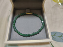 印象眸【新年礼物】A货翡翠手链 女款蓝水翡翠手串铜钱珠玉手链 实拍图