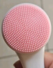 晨色洁面刷 3d硅胶洁面仪 软毛双面按摩刷 手动美容清洁工具 粉色 实拍图