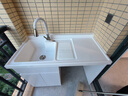 俪伽（VERYBLESSED）阳台洗衣机柜一体水盆柜蜂窝铝洗衣柜石英石洗衣池洗衣台盆一体柜 125cm左盆+加厚蜂窝铝+赠送安装 实拍图