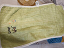 儿童毛巾浴巾柔软吸水不掉毛四季款宝宝洗澡巾婴儿盖毯包巾幼儿园 浅绿色 儿童毛巾25cm*50cm【1条装】 实拍图