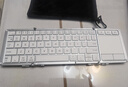 B.O.W航世 HD088F无线蓝牙双模折叠充电键盘智能触控摸板台式笔记本ipad平板手机超薄带支架键盘 银白色 实拍图