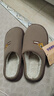 华美健步纯色半包棉拖男女保暖加绒室内外穿棉拖鞋HM2506卡其色42-43码 实拍图
