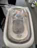 iuu婴儿洗澡盆 可折叠宝宝浴盆大号 洗澡神器躺托浴架新生儿童用品 【北欧灰】+调节感温浴架+脸盆*3 材质：FAD食品级材质检测认证 实拍图