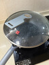三禾微纳无涂层不粘炒锅可立盖炒菜锅无油烟含钛锅具30cm黛蓝青配钢铲 实拍图