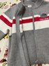 戴维贝拉（DAVE＆BELLA）男童毛衣学院风外套中大童开衫针织衫小男孩衣服秋季2025新款童装 灰色【现货】 110 cm（建议身高100-110cm） 实拍图