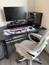皆客电脑桌台式电竞桌子双人游戏桌椅家用办公桌书桌工作台学习写字桌 加宽款【碳纤黑120*70】升级加厚 实拍图