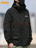 吉普（JEEP）夹克男秋冬季冲锋外套男士休闲宽松工装衣服男装 黑色 3XL 实拍图