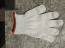 京东物流 橘边棉纱劳保手套轻便舒适耐磨手部防护透气线手套 普通棉线1双 实拍图