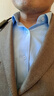 凡客诚品衬衫男商务易打理纯色西服正装衬衣男士白衬衫 长-纯蓝色 41 卡码建议拍大一码 实拍图
