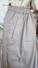 优衣库女装休闲廓形长裤/系腰带弯刀镰刀裤子481028 481028/02浅灰色 M 实拍图