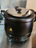 维纳仕（vnash）电子暖汤煲商用自助餐保温汤不锈钢电热汤炉酒店保温保暖汤锅粥锅 【10L 】黑色鼓型*201内胆 34cm 实拍图