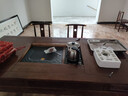 锦榆园老榆木实木茶桌椅组合办公室家用茶几一体现代简约功夫禅意泡茶台 1.8米茶桌+1围椅+4月牙椅/小石盘 实拍图