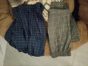 欣尚优纯棉睡裤男士宽松大码家居裤全棉格子印花休闲裤夏季空调裤可外穿 长裤 藏蓝格 5XL 体重190-210斤 实拍图