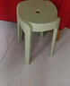 树浩家用凳子加厚塑料可叠放摞叠餐桌板凳风车凳高圆凳胶凳子简约椅子 L.HF升级加强PP材质30cm面-灰色 实拍图