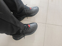 斯凯奇（Skechers）男士运动皮鞋软底足弓支撑运动鞋系带绅士商务鞋 BLK黑色 39.5 实拍图