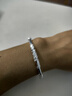 周大生足银手镯S990实心开口调节银手镯繁花优雅生日礼物送女友  实拍图