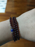 石头记（istone）石榴石手链景泰蓝工艺三圈4MM新中式生日礼物送女友 实拍图