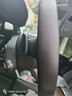 鲸焱适用奥迪Q5L专用方向盘套真牛皮手缝A4L/A6L/Q2LQ7Q3A3A5全包把套 头层牛皮 黑皮侧孔-黑线 实拍图