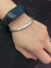 老银匠光面闭口细雪花银手镯素圈女银s999足银银手镯实心年轻款送女朋友 56圈口999足银29.5g可刻字含证书 实拍图