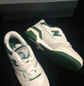 NEW BALANCE  NB550 官方板鞋男鞋女鞋情侣复古低帮百搭潮鞋休闲运动鞋 白色/浅灰/墨绿 BB550WT1 37 (脚长22.5cm) 实拍图