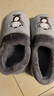 BAIHOU白猴保暖棉鞋情侣冬季家居室内包跟毛绒棉拖男 M-191灰色40-41 实拍图