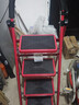 艾瑞科梯子家用折叠梯人字梯楼梯踏步板加厚安全便携多功能登爬楼梯 碳钢复古红四步梯 实拍图