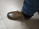 骆驼牌 男士休闲皮鞋磨砂牛皮厚底工装鞋中年爸爸 P13A201013 黄棕 41 实拍图
