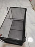 林家小子学生书箱书桌收纳盒整理箱书包放置神器带轮书筐大容量铁艺储物箱 【移动款】黑色大号 实拍图