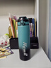 NEWB保温杯男成人高中学生高颜值弹盖泡茶水杯男士款大容量运动壶杯子 【更快到】渐变青+茶隔650ml 实拍图