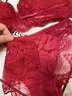 KJ无钢圈红色内衣女文胸套装聚拢整型防下垂小胸罩本命年七夕礼盒装 实拍图