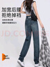 婧麒（JOYNCLEON）孕妇裤春秋休闲外穿打底阔腿牛仔裤小个子 复古蓝XL jyk26751 实拍图
