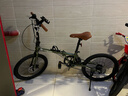 永久折叠软尾避震自行车7变速22英寸男女式成人城市小跑车学生单车 绿 实拍图