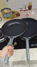 三禾微纳无涂层不粘炒锅可立盖炒菜锅无油烟含钛锅具32cm黛蓝青配钢铲 实拍图