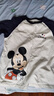 迪士尼宝宝童装儿童长袖T恤圆领上衣女孩时尚插肩纯棉男童秋装打底衫 迪闪星奇K藏青 140 实拍图