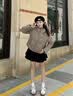 坦博尔泡芙连帽羽绒服女短款韩版面包服小个子秋冬外套 松木棕 S (160) 建议体重110斤-120斤 实拍图