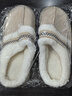 2025新款秋冬女时尚棉拖鞋包头居家外穿加绒保暖厚底毛毛棉拖冬季 8810丝带厚底-米白色 38 -39适合37-38 实拍图