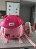 迪士尼幼儿园书包男女孩大小班可爱外出双肩包小防走失背包 st80246玫红 实拍图